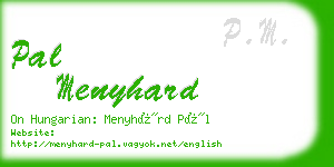 pal menyhard business card